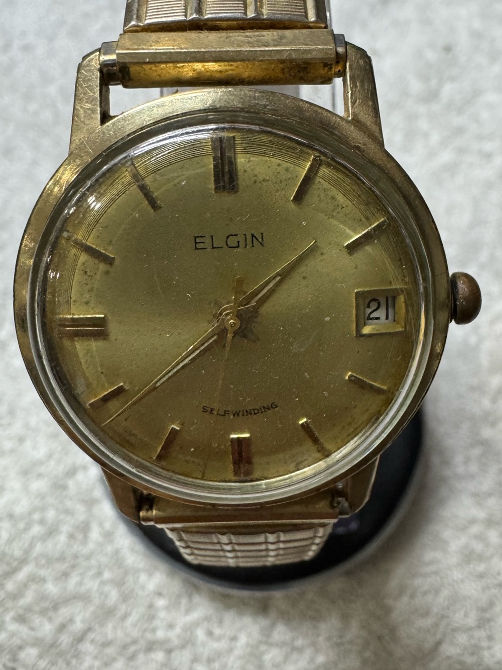 Elgin Gold-Tone Automatic Men's Watch with Date